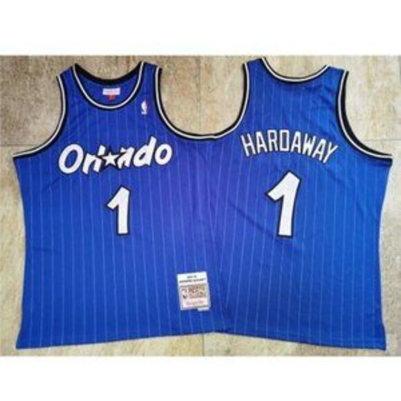 Mens Penny Anfernee Hardaway Blue Stitched Jersey